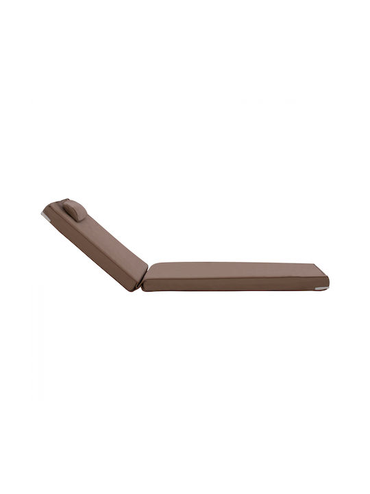 HomeMarkt Sunbed Cushion with Backrest Sifnos Brown 194x70cm