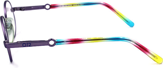 Benetton Kindlich Metallisch Brillenrahmen Lila BEN241 45S
