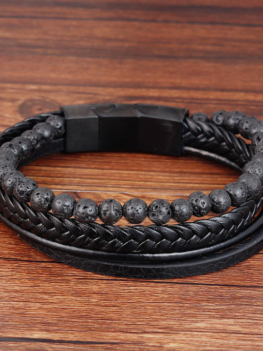 Legend Accessories Men's Leather Bracelet
