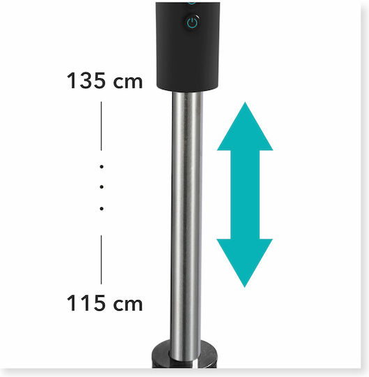 Rohnson Pedestal Fan 28W 40cm Diameter with Remote Control Black
