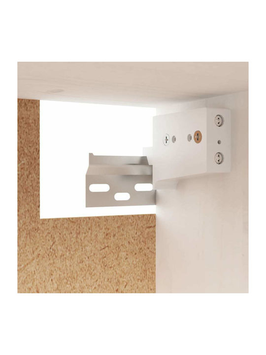 Hanging Living Room Cabinet Made of Solid White Wood 80x30x35cm