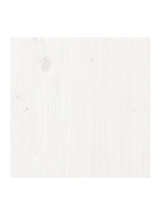 Hanging Living Room Cabinet Made of Solid White Wood 80x30x35cm