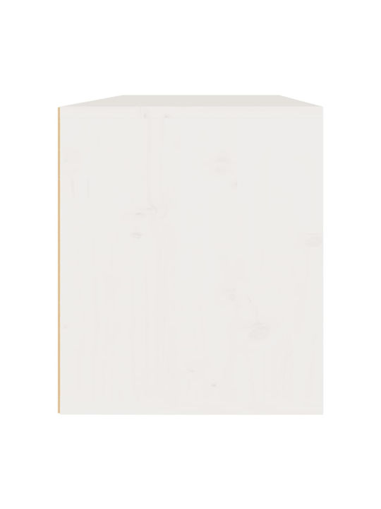 Hanging Living Room Cabinet Made of Solid White Wood 45x30x35cm