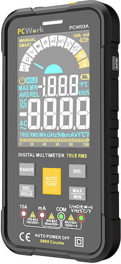 Pcwork PCW03A Digital Multimeter True RMS with AC / DC / Resistance / Capacitance / Temperature Measurement