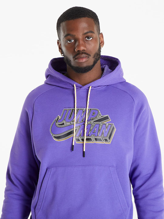 Sweatshirt Fleece with Hood Purple
