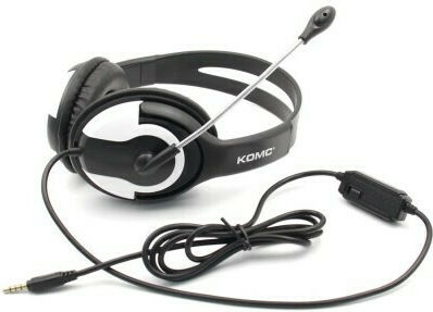 Komc S66 On Ear Gaming Headset with Connection 3.5mm White