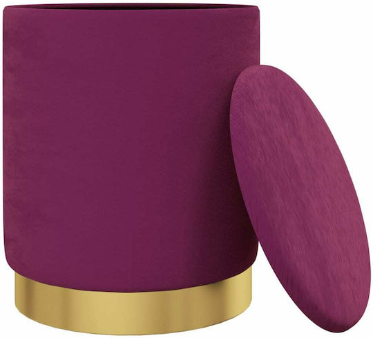 Scaune Camera de zi Cu spațiu de depozitare Tapițat cu Catifea Violet 31x31x37buc