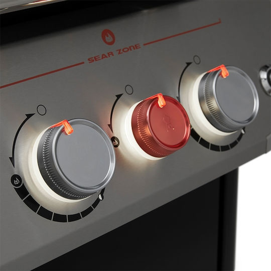 Weber Genesis E-435 Gasgrill Gusseisen Rost 86cmx48cmcm mit 4 cm 14.1kW und Seitenbrenner