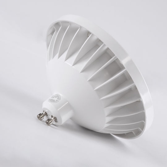 GloboStar LED Bulb 15W 70mm for Socket GU10 and Shape AR111 Natural White 1695lm