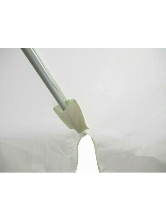Round White Metal Parasol Φ3m
