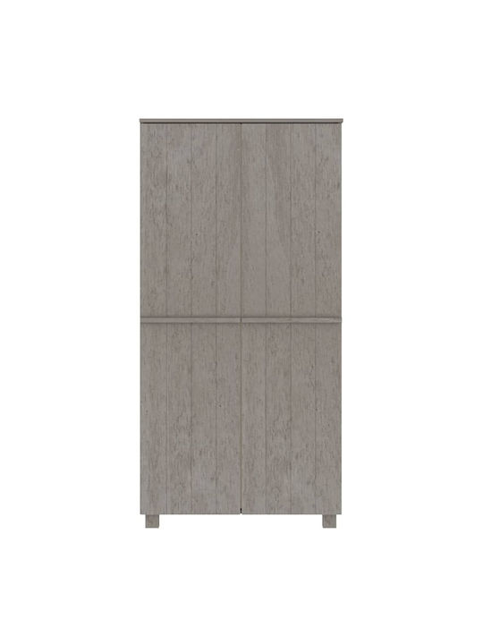 Ușă dublă Dulap de Haine Light Grey 89x50x180cm