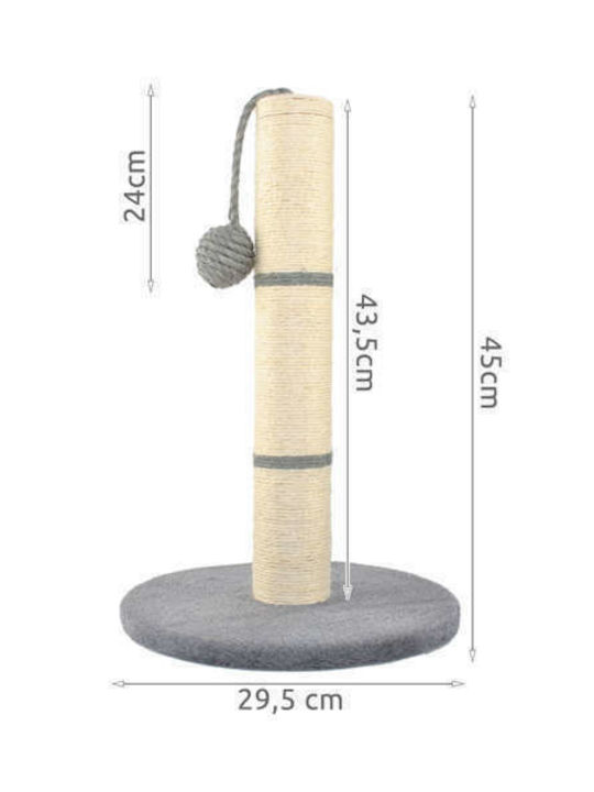 Malatec Ονυχοδρόμιο Στύλος Γκρι 29.5x29.5x45εκ.