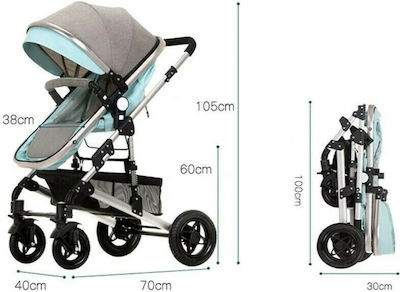 Beboulino Aveiro 2 in 1 Baby Kinderwagen Geeignet für Neugeborene Rosa