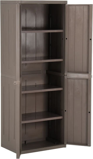 Δίφυλλη από Πολυπροπυλένιο 65x45x172εκ. Καφέ