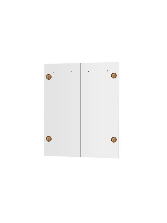 Alphab2b Charlotte Rectangular Kitchen Cabinet Door made of Particleboard WHITE 60x71.4cm SO-CD60-1 2pcs