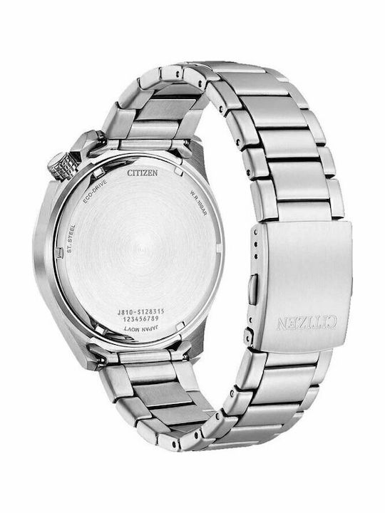 Citizen Ρολόι Eco - Drive με Μεταλλικό Μπρασελέ