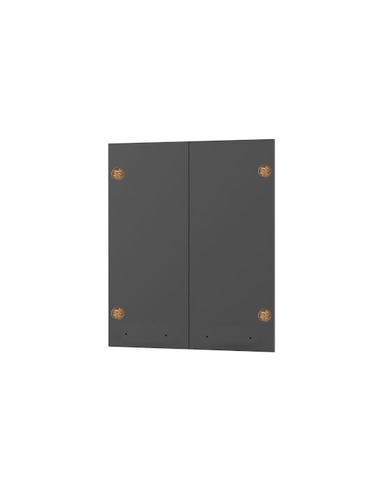 Alphab2b Charlotte Rectangular Chipboard Kitchen Cabinet Door Γραφίτης 60x71.8cm 2pcs