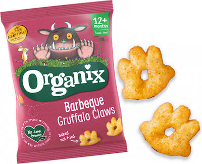 Organix Snacks-uri Gruffalo Claws cu Gust de Tomate Fără zahăr 15gr pentru 12+ luni 1buc