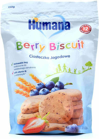 Humana Бисквитки Berry Biscuit с Вкус Ягода-боровинка 150гр за 12+ месеца