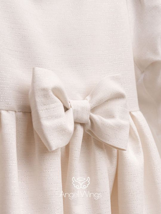Angel Wings Manto Lurex Gold Πανωφόρι Βάπτισης