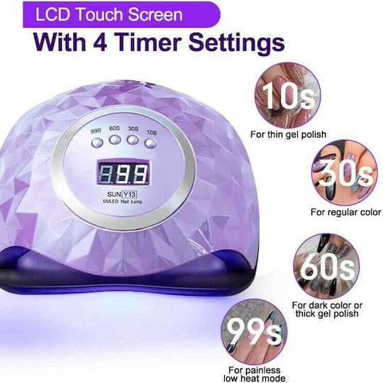 Sun Y13 Nail Polish Curing Lamp UV / LED 248W White