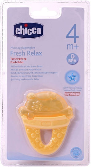 Chicco Ice cream Teething Relief with Gel made of Silicone for 4 m+ Yellow
