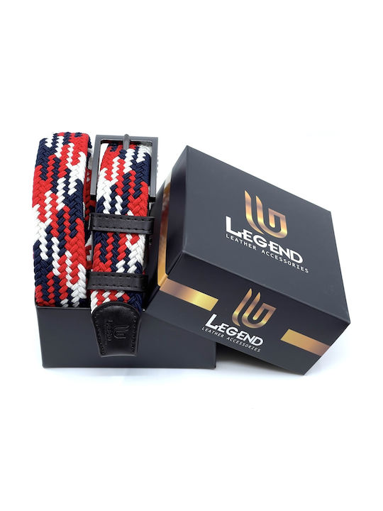 Elastic Men's Belt Knitted Multicolored