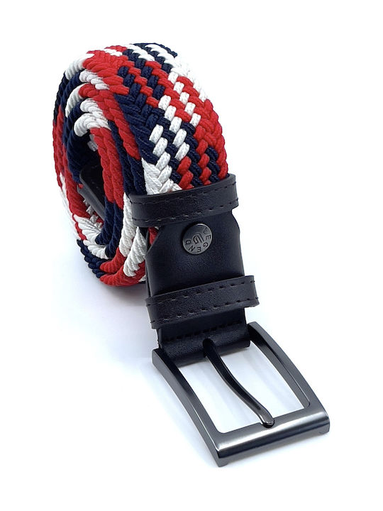 Elastic Men's Belt Knitted Multicolored