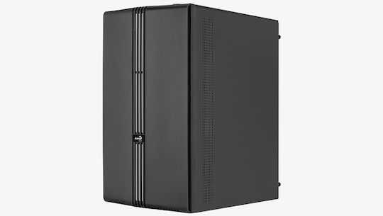 Aerocool Evo Mini Gaming Mini-Turm Computergehäuse mit Seitenfenster und RGB-Beleuchtung Schwarz