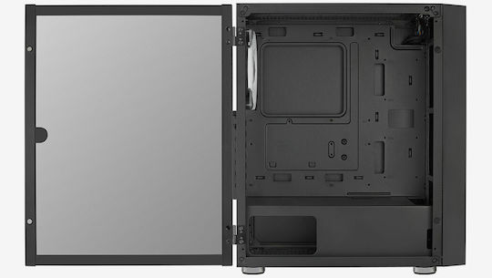 Aerocool Graphite Gaming Midi Tower Κουτί Υπολογιστή με Πλαϊνό Παράθυρο και RGB Φωτισμό Μαύρο