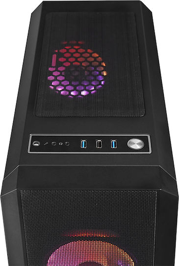 Chieftec Scorpion 4 Gaming Middle Tower Carcasă Calculator cu Fereastră Laterală și Iluminare RGB Negru