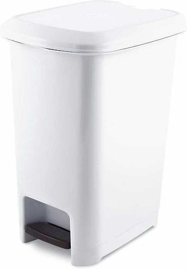 Viosarp Plastic Waste Bin 60lt with Pedal White