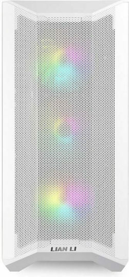 Lian Li Lancool II Mesh RGB+ type C Геймърско бюро Midi Tower Компютърна кутия със страничен прозорец Сняг