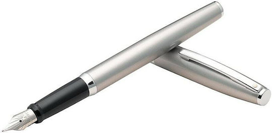 Sheaffer Sagaris Writing Pen Medium Silver made of Brass with Blue Ink