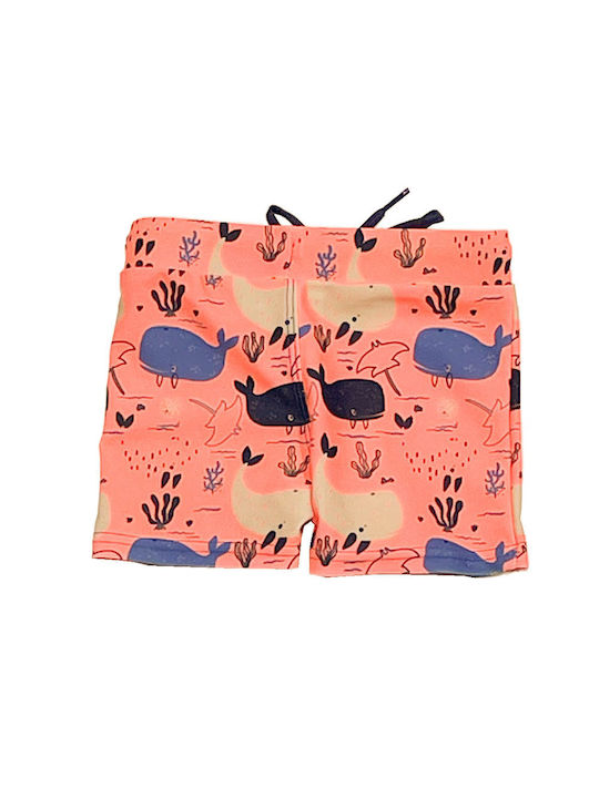 Orange Dirkje orange whale shorts V42558-3520 for boys