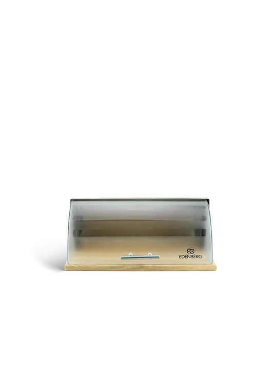 Edenberg Καλάθι Ψωμιού με Καπάκι Inox 40x29x17cm