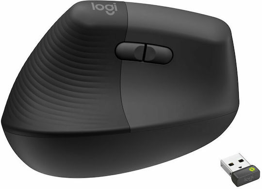 Logitech Lift Vertical Ασύρματο Εργονομικό Bluetooth Ποντίκι για Αριστερόχειρες Μαύρο
