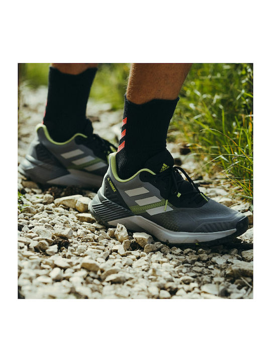 Terrex Soulstride Мъжки Спортни обувки Планинско бягане Сиво Четири / Сиво Две / Pulse Lime