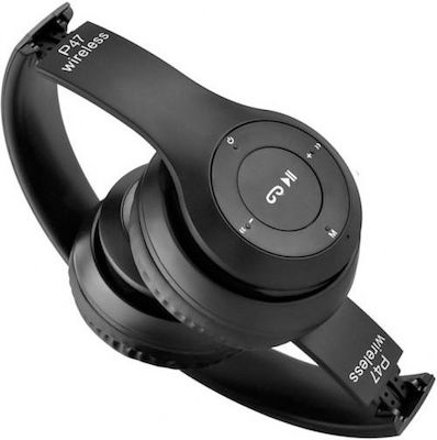 P47 Wireless BT Over Ear Ακουστικά Black