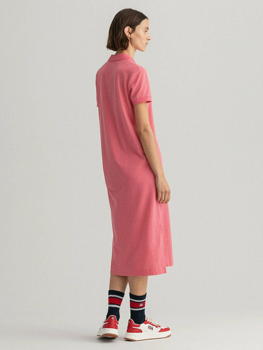 Gant Summer Midi Dress Pink