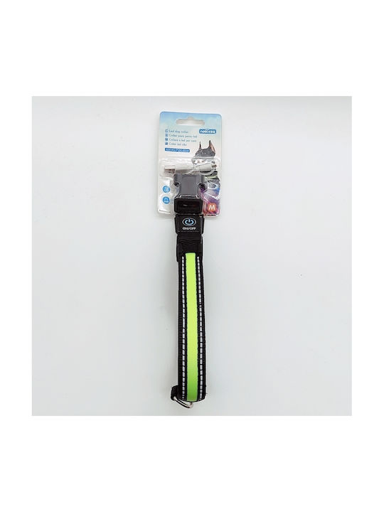 Nobleza Dog Collar Nylon in Green color Rechargeable 25mm x 51 - 61cm 0001132