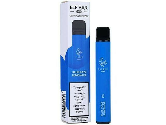 Elf Bar Disposable E-Cigarette 600 Puffs Blue Razz Lemonade 2ml 20mg Blue