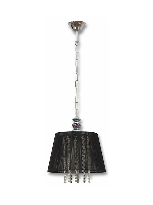 ARlight ΤΖ 936-1 X Pendant Light Suspension with Crystals for Socket E27 Black