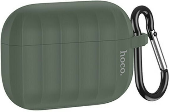 Hoco WB22 Glory & Antiloss Strap Silicone Case with Keychain Green for Apple AirPods 3