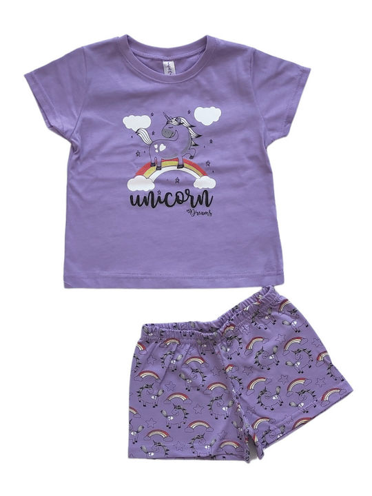 Dreams by Joyce Pijamale Copii Vara Violet Rainbow Unicorn Dreams by Joyce Pijamale Copii Vara Violet Rainbow Unicorn