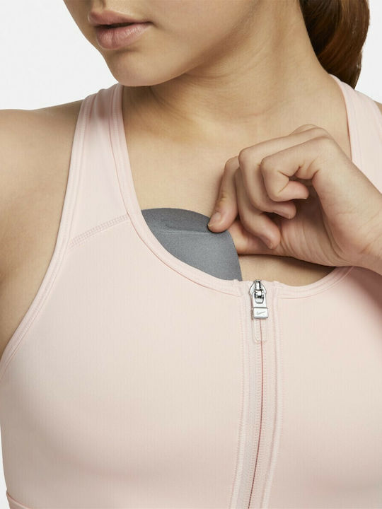 Dri-Fit Swoosh Women's Athletic Sports Bra Pink with Removable Padding
