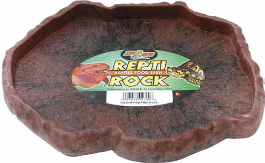 Zoomed Repti Rock Mangiatoia Plastic Feeder/Waterer for Reptiles Terrarium
