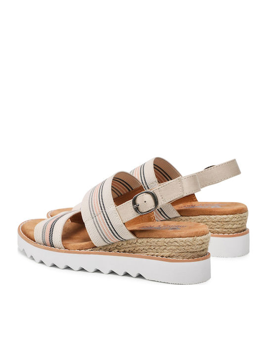 Bobs Tea Time Platforme Dama în Tip Espadrile Bej