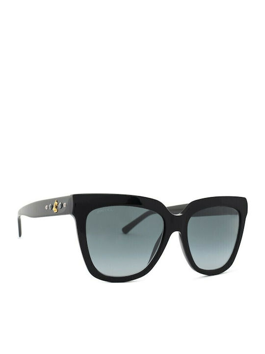 Jimmy Choo Women's Sunglasses with Black Plastic Frame and Black Gradient Lens