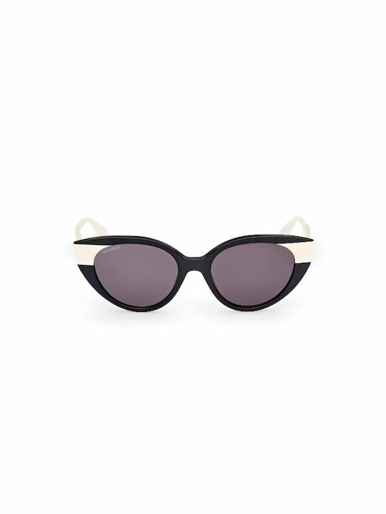 Max & Co Women's Sunglasses with Black Plastic Frame and Black Lens MO0039 01A